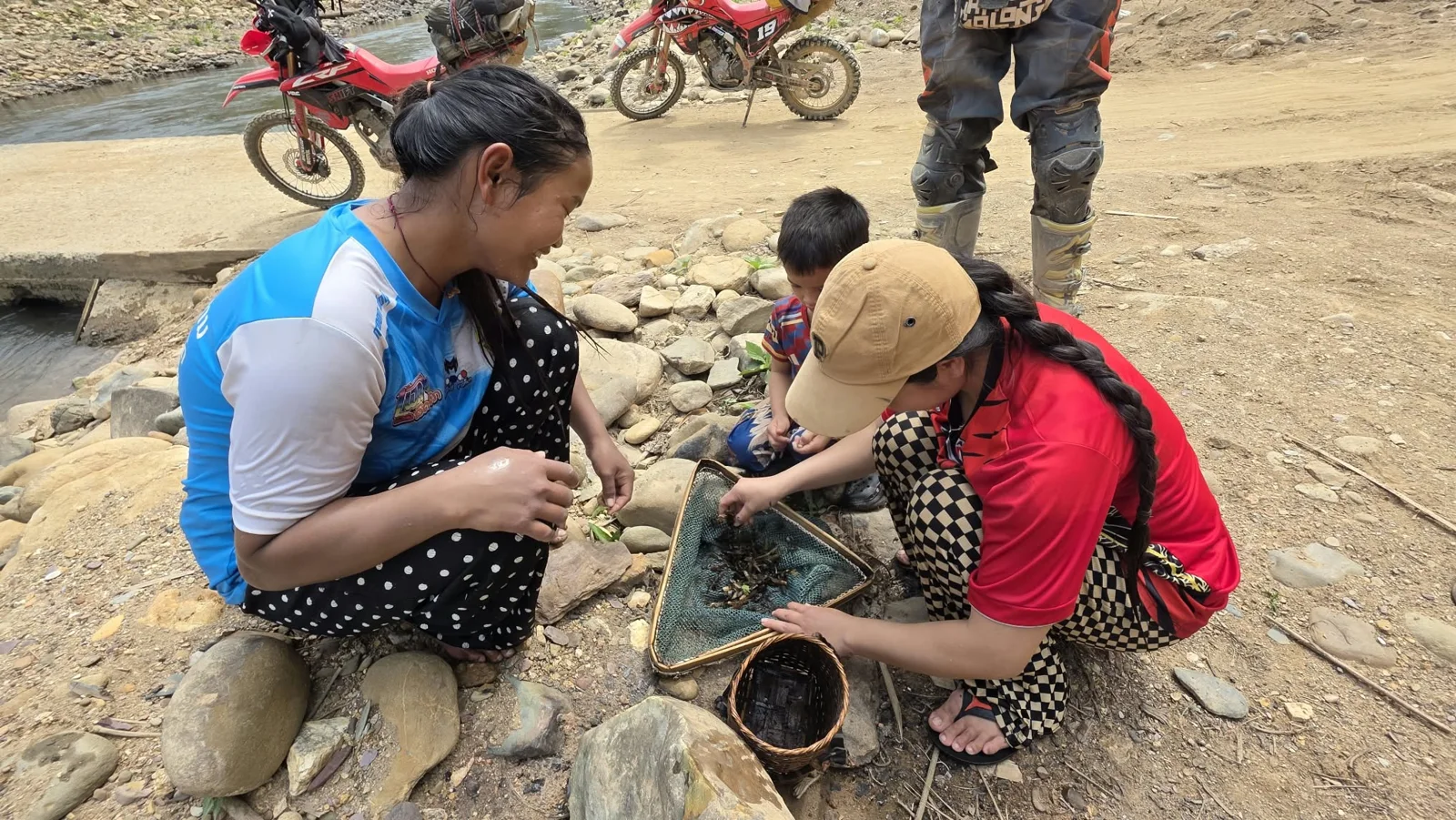 A meeting during a village visit.